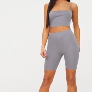 Charcoal Grey Cotton Cycling Shorts